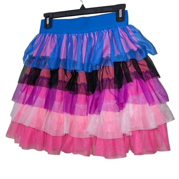 TAKE PRIDE Ruffled Tutu Skirt LGBTQ Lightweight Fun Unique Size XS Tulle Kawaii - Picture 6 of 7